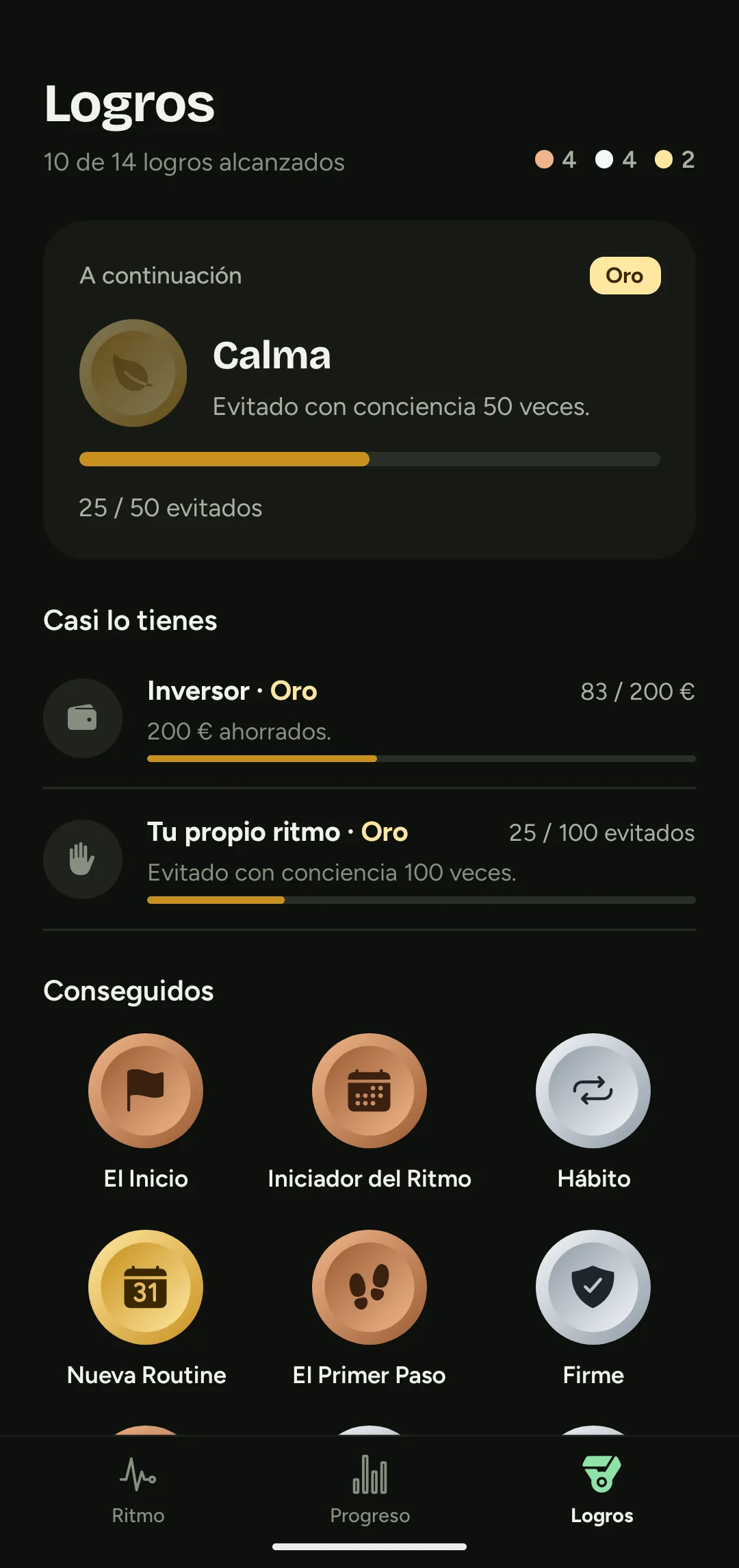 Logros de RYTH con medallas de bronce, plata y oro